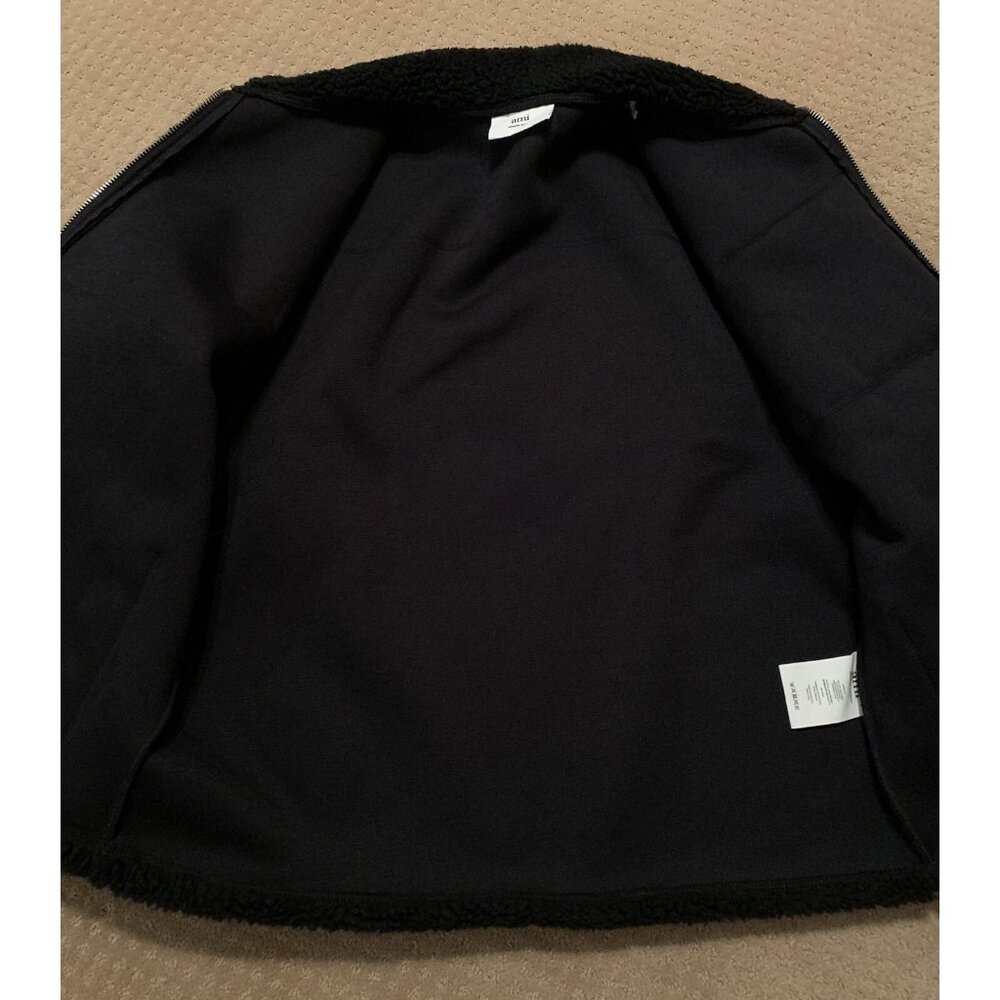AMI Paris Alexandre Mattiussi Ami De Coeur Heart Fleece Jacket Black XXL - Picture 6 of 11